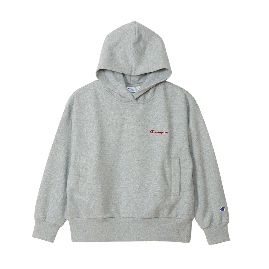 女款-CASUAL簡約側邊口袋連帽衛衣-灰色（CW-A104-060）