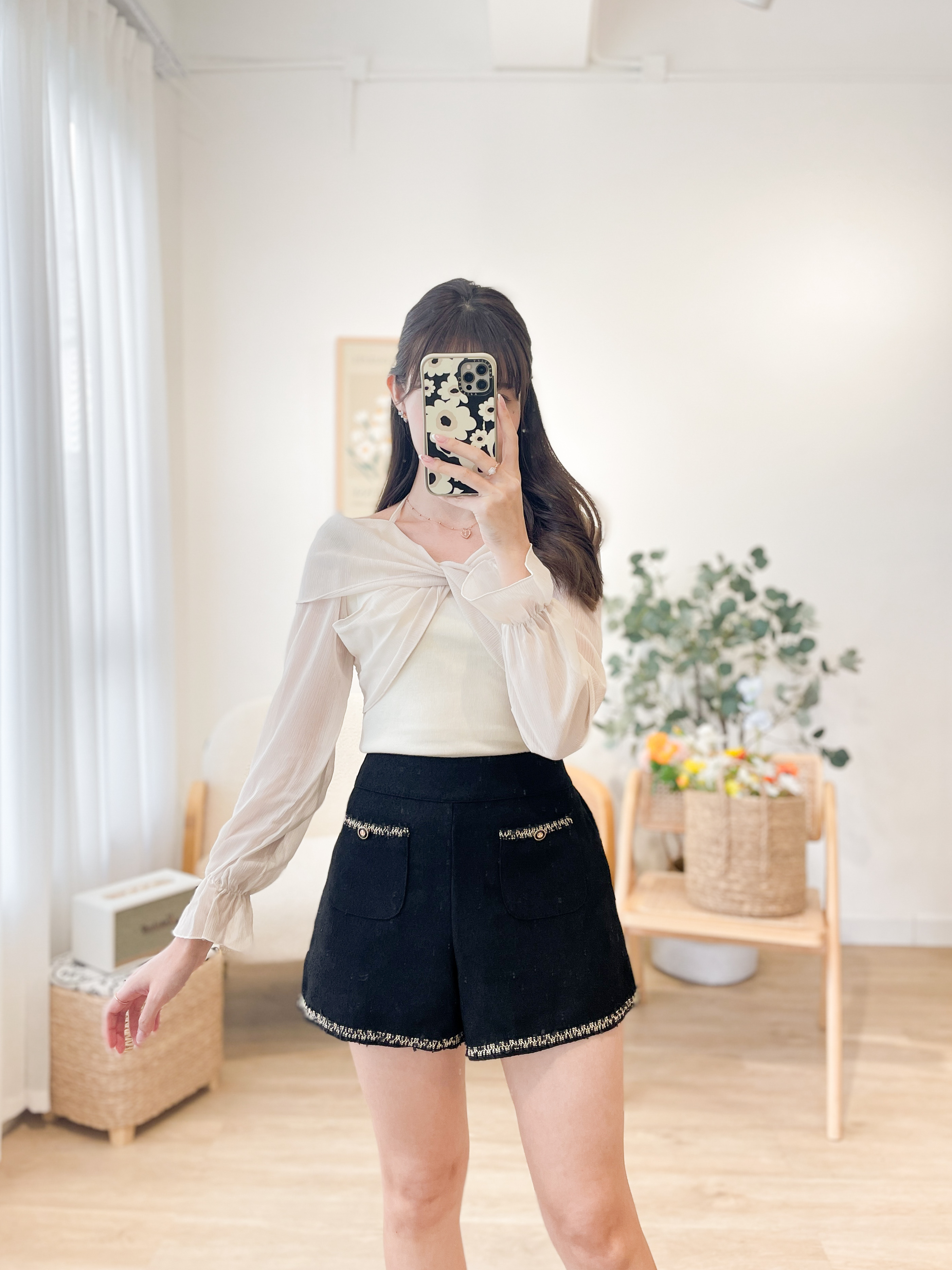 T1156 Ella Chiffon Knot Top