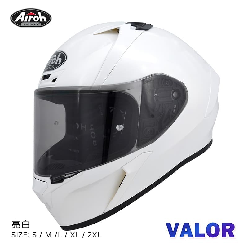 AIROH VALOR 素色 亮白 全罩 亞版