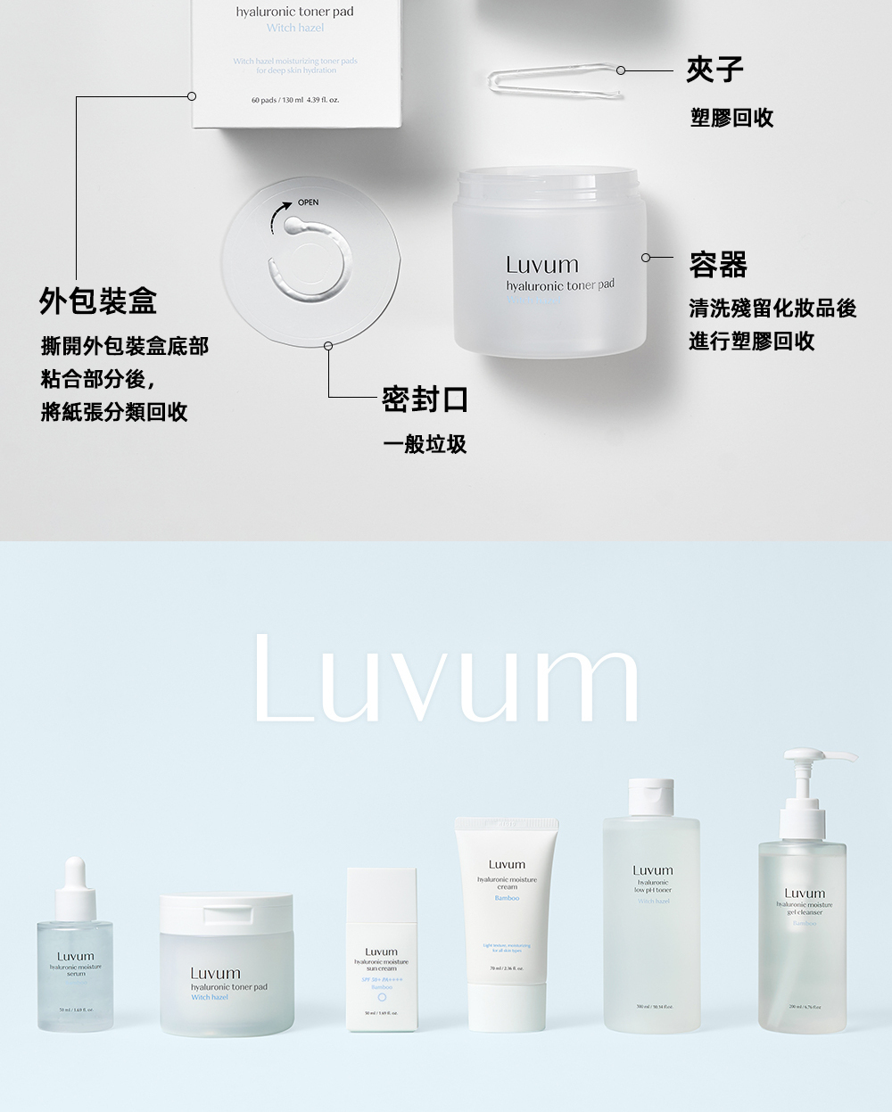 Luvum金縷梅棉片,含金縷梅提取物,舒緩和鎮靜肌膚,清潔毛孔,適合潔面後使用,幫助控油和維持肌膚水油平衡。