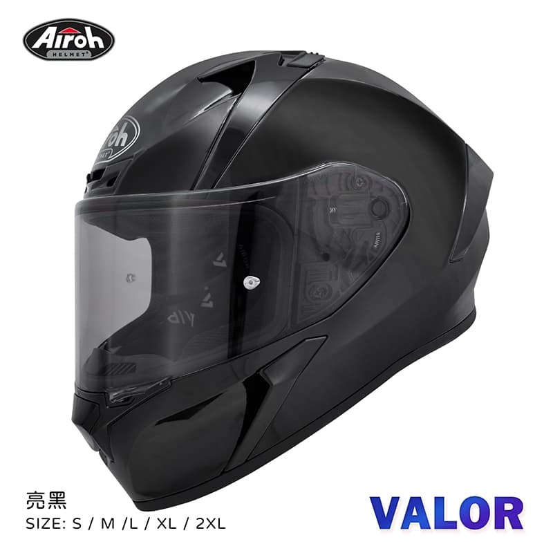 AIROH VALOR 素色 亮黑 全罩 亞版