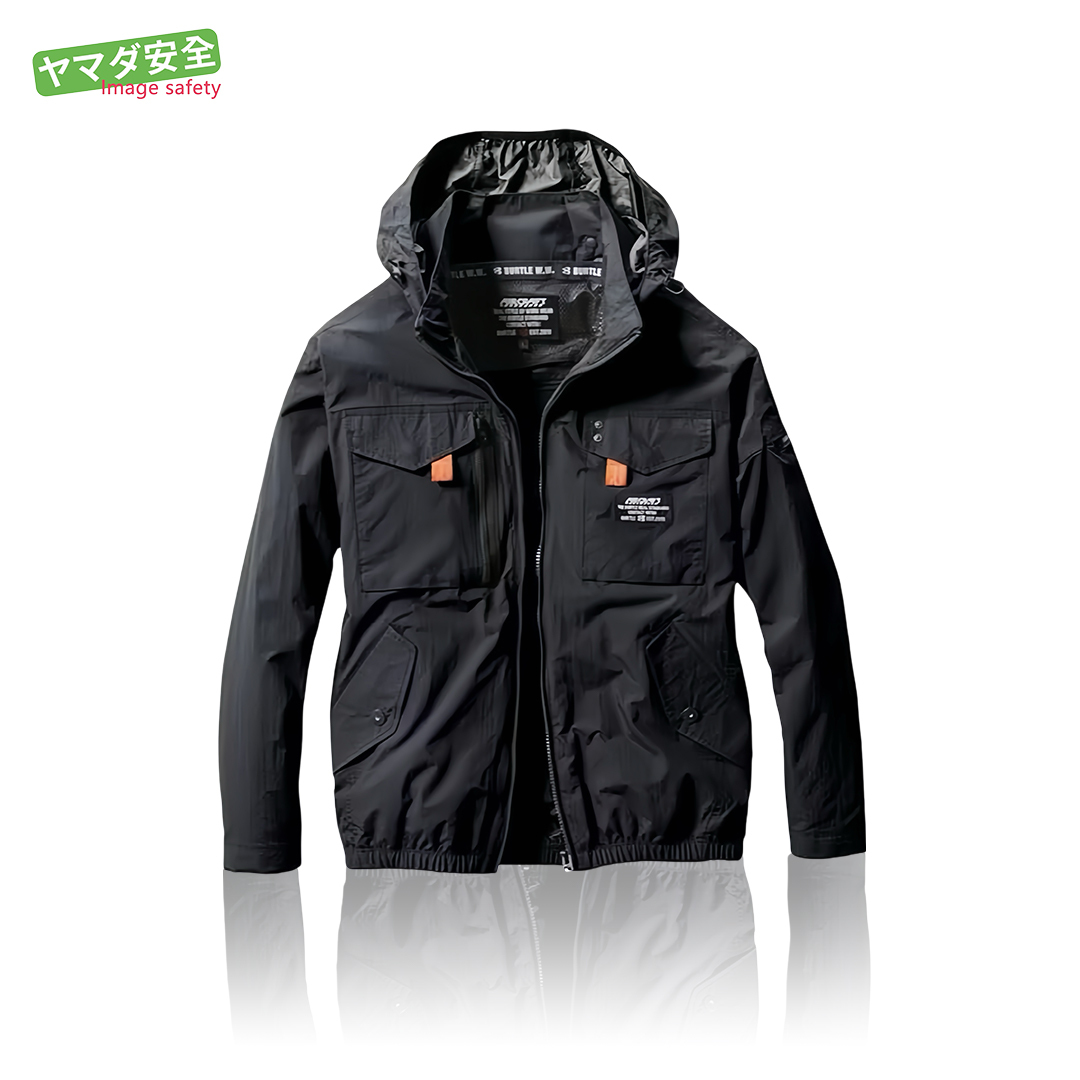 AC1151-35 含帽長袖背心 黑色