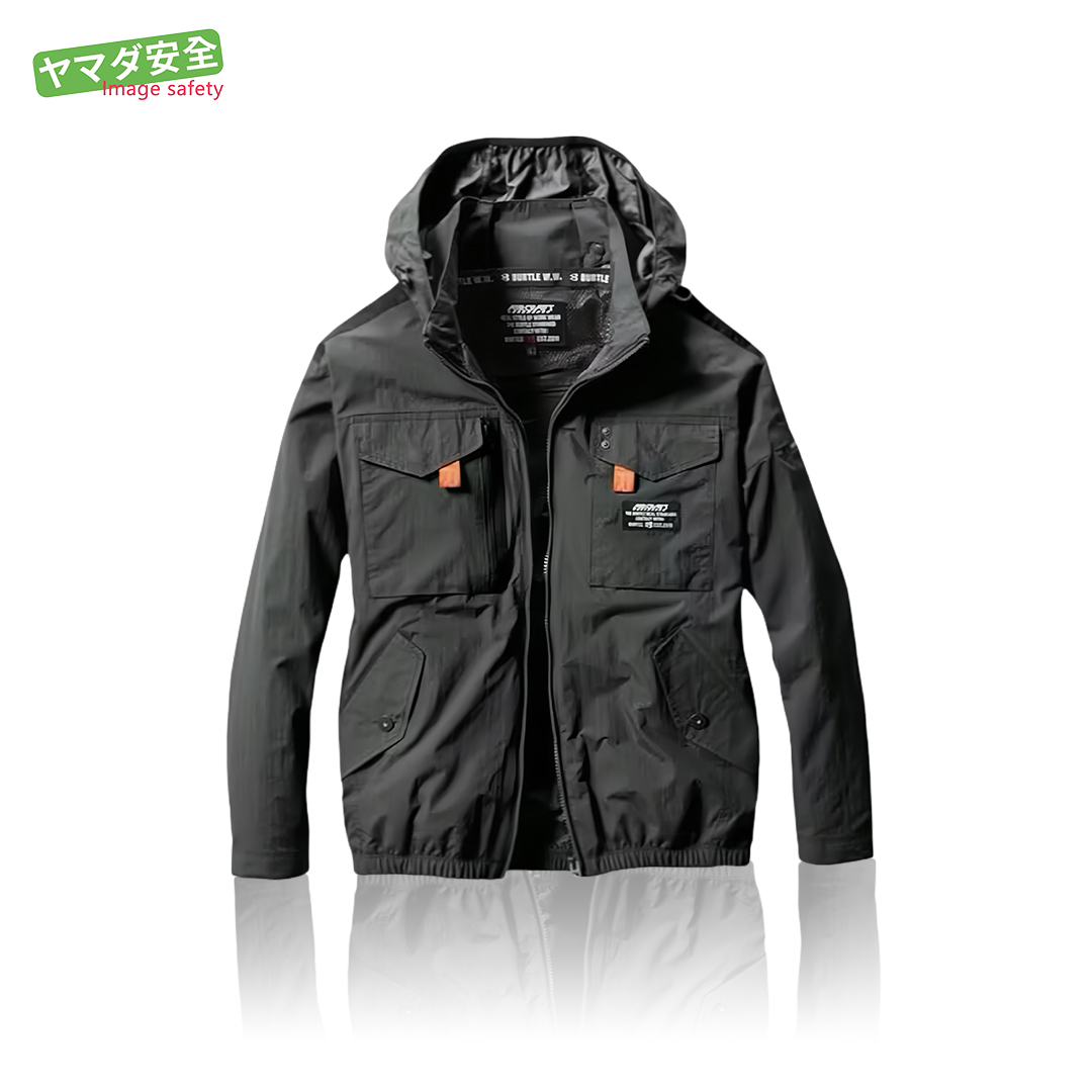 BURTLE 含帽長袖背心 AC1151-14 深綠色