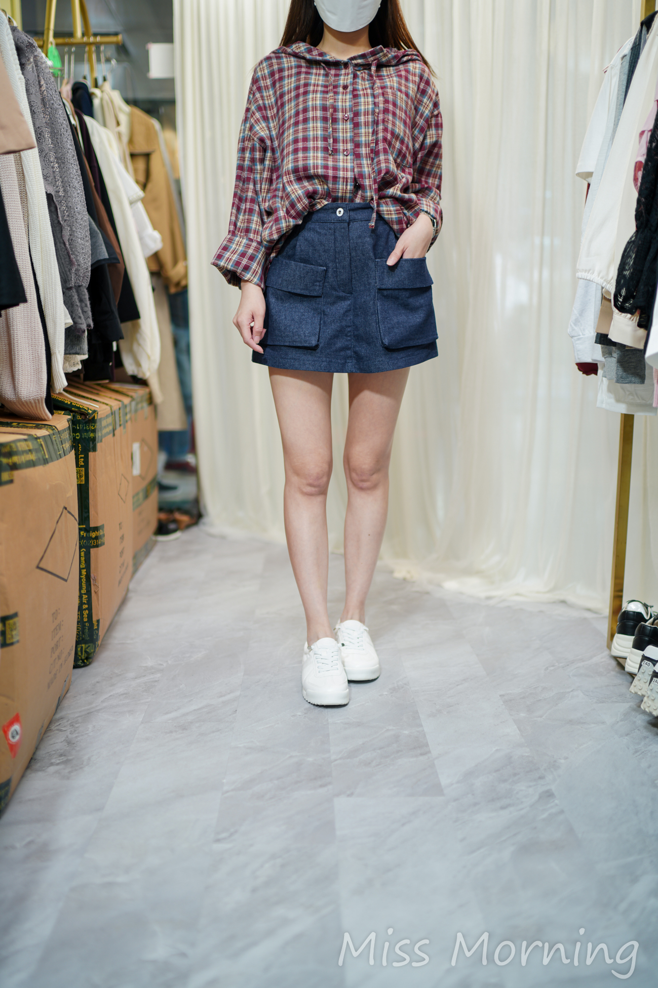 悠閑格仔上衣/外套兩穿(14191)