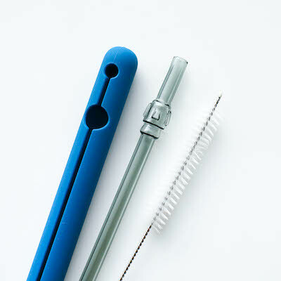 好玻摩艾造型環保玻璃吸管