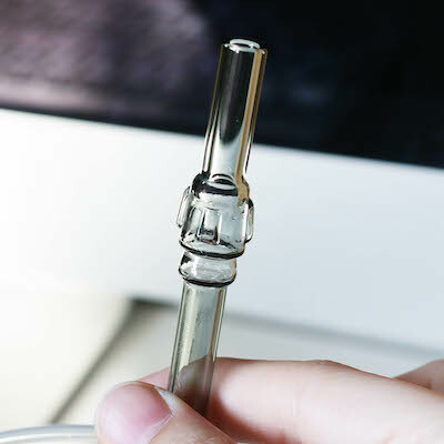 好玻摩艾造型環保玻璃吸管