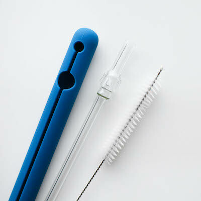 好玻摩艾造型環保玻璃吸管