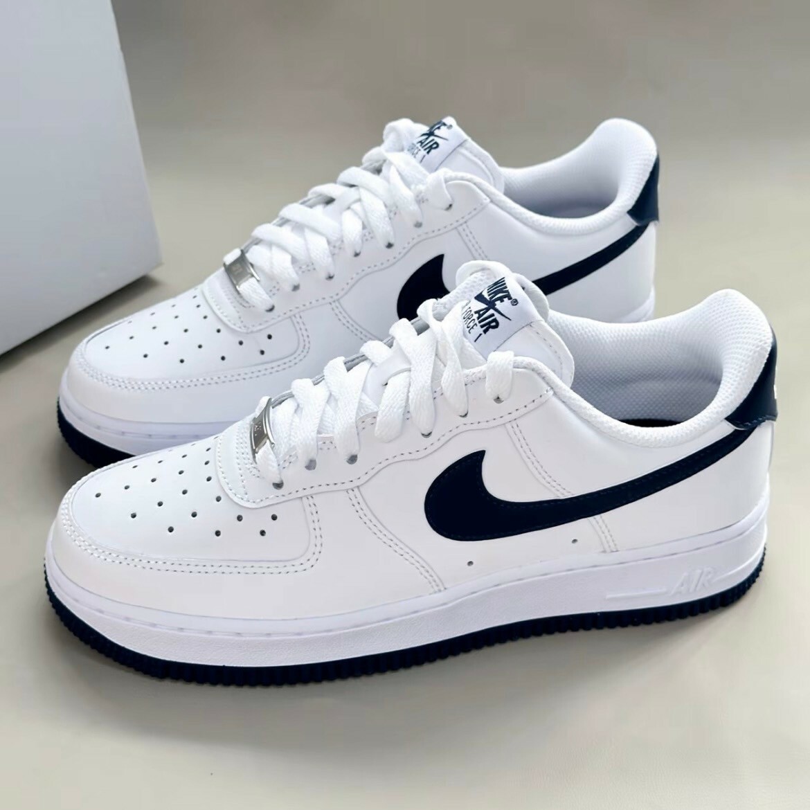 Nike Air Force 1 '07 White Midnight Navy 午夜藍白 海軍藍 深藍 低筒休閒鞋