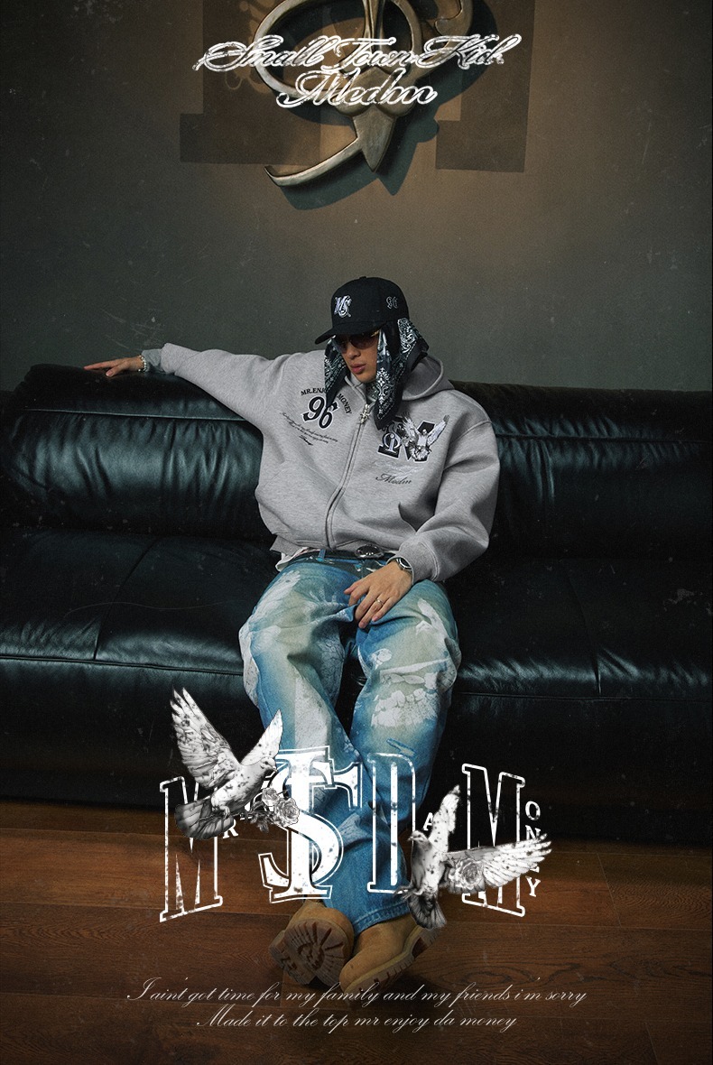 STK x MEDM聯名 SmallTownKid 短寬版型 和平鴿 連帽外套