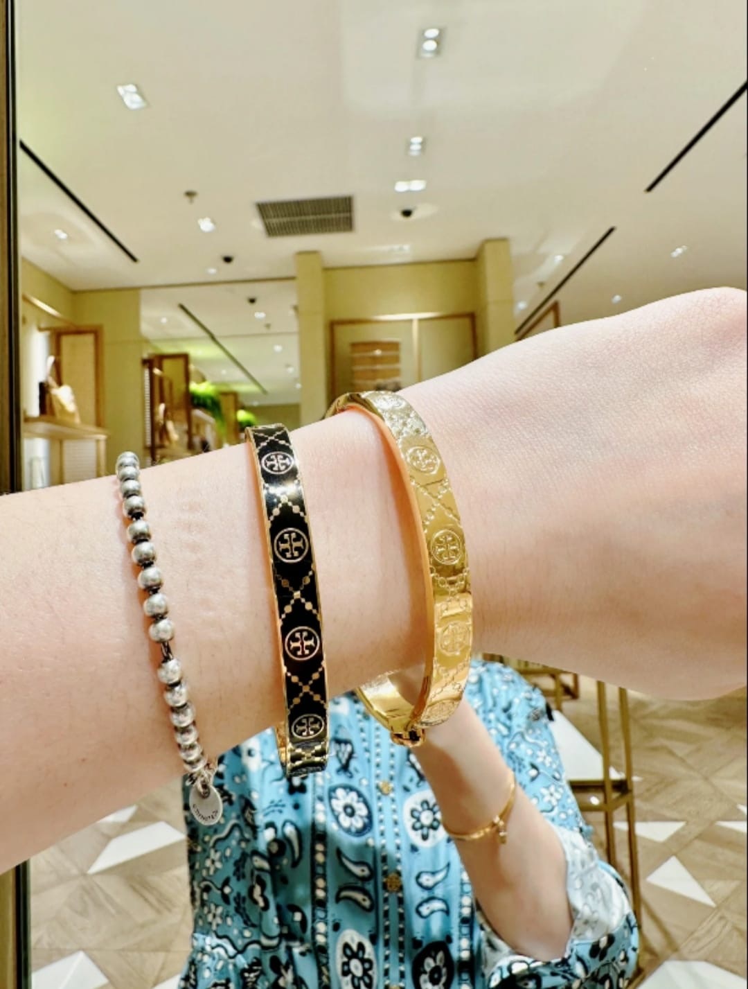 Tory Burch Monogram Hinge Bracelet