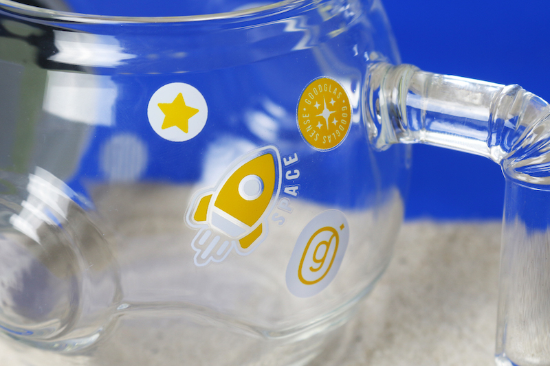 好玻太空人變色單層把手杯玻璃杯