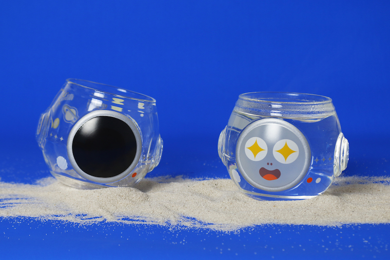 好玻太空人變色單層把手杯玻璃杯