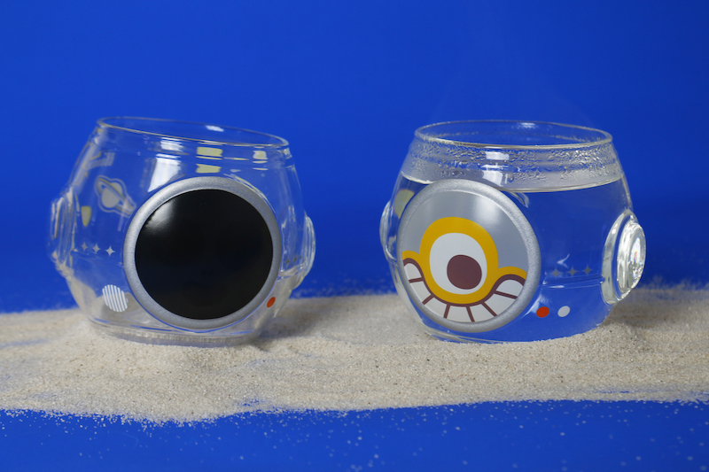好玻太空人變色單層把手杯玻璃杯