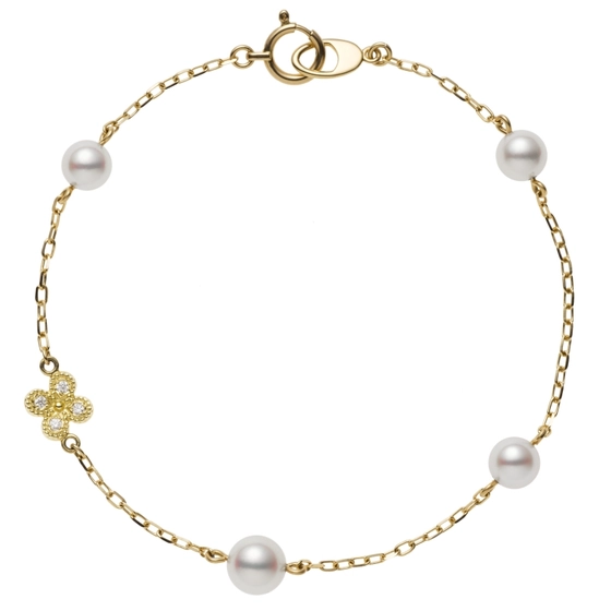 Mikimoto - 四葉草珍珠手鏈