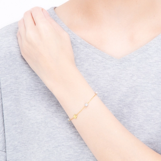 Mikimoto - 四葉草珍珠手鏈