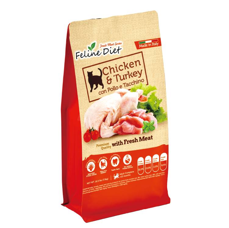 Feline Diet⎜鮮雞肉伴火雞配方貓乾糧 7.5kg (FD-03)