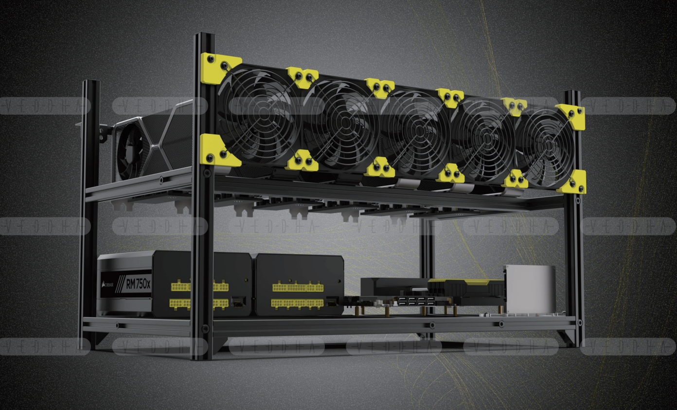 MINERCASE VEDDHA 維達第4代經典版 6顯卡機架 多顯卡全鋁合金機架 深度學習主機殼VEDDHA MINERCASE V4C