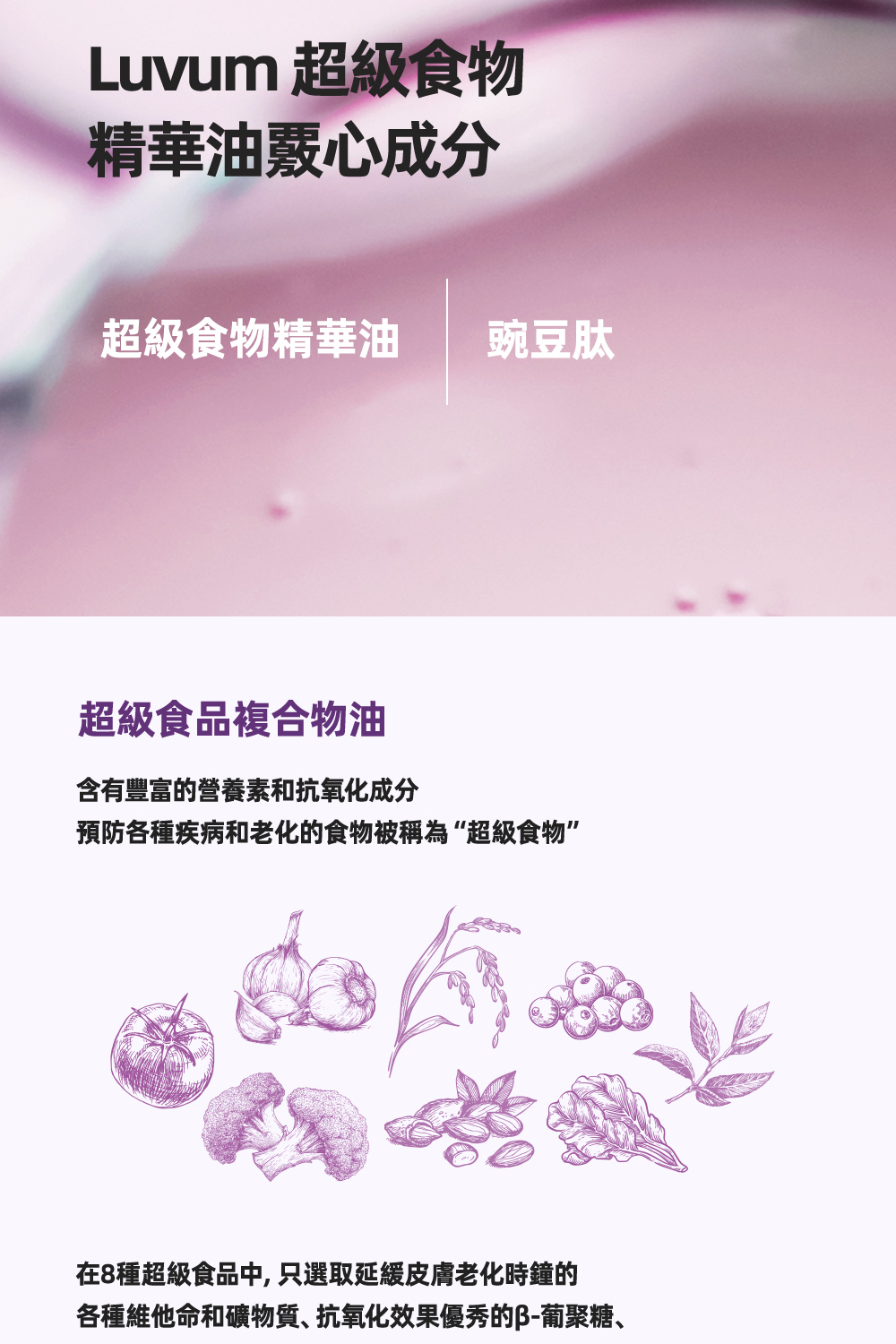 Luvum膠原蛋白精華油30ml,富含高濃度膠原蛋白和天然植物油,幫助提升肌膚彈性和緊緻度,深層滋養,改善細紋和乾燥,適合所有肌膚類型,讓肌膚展現健康光澤和年輕感。