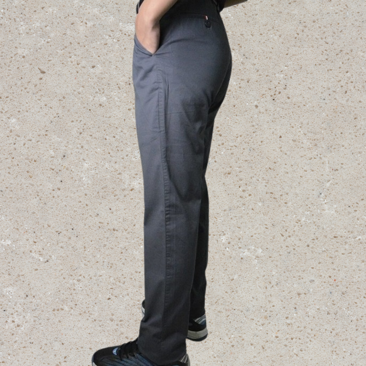 甄褲｜薄彈休閒褲｜中高腰中直筒・彈性薄款棉・YKK拉鍊（28~43 吋）免費改長