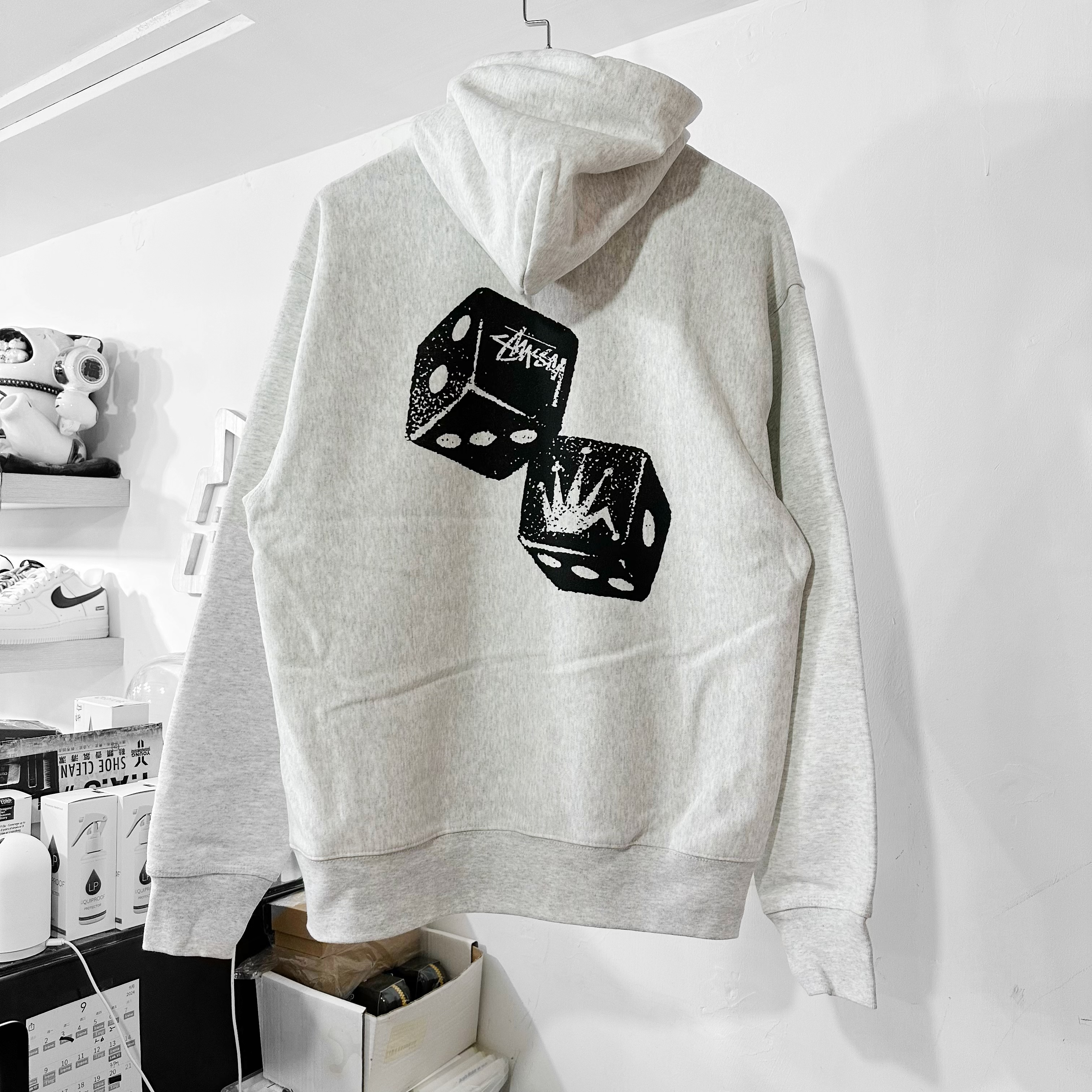 STÜSSY  Shakers Hoodie Ash Heather
