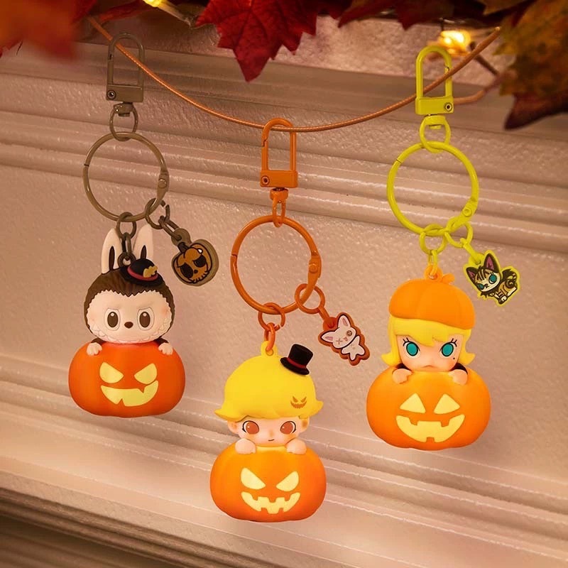 POP MART 泡泡瑪特 怪怪狂歡節系列 南瓜 發光 鑰匙圈 吊飾 -泡泡瑪特城市樂園