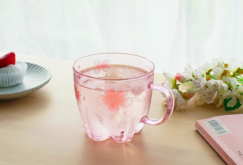 好玻櫻花把手玻璃杯