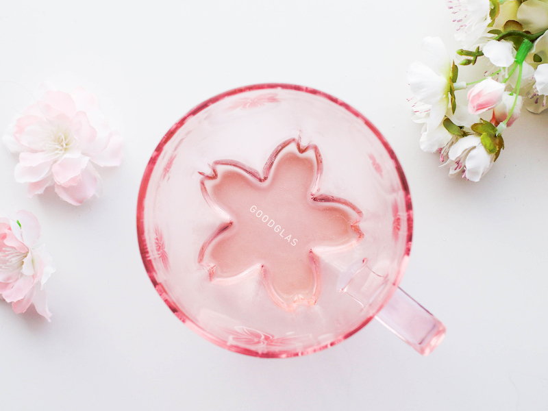 好玻櫻花把手玻璃杯