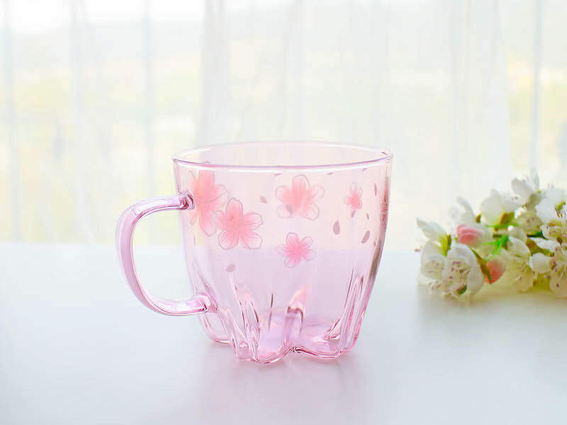 好玻櫻花把手玻璃杯