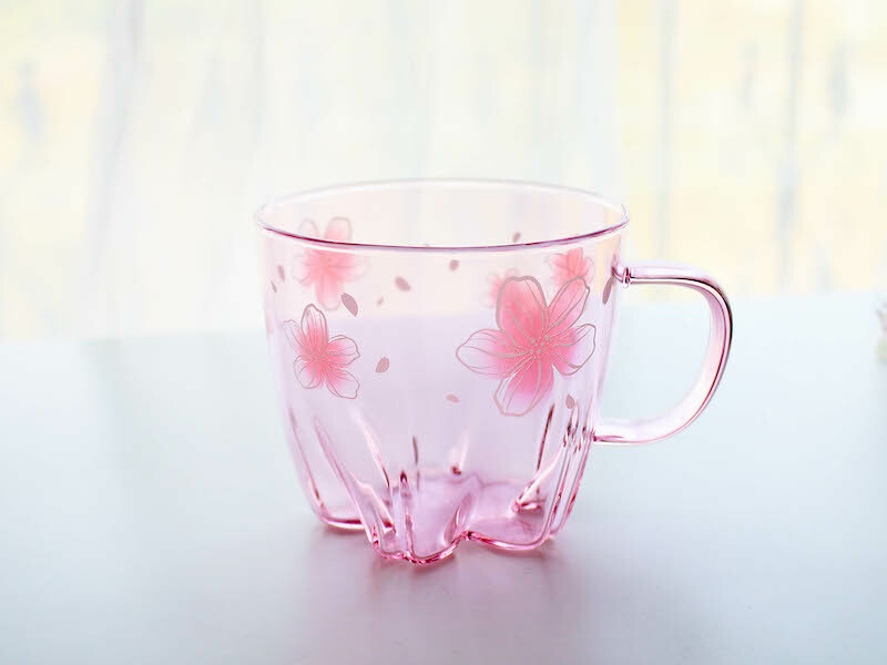 好玻櫻花把手玻璃杯
