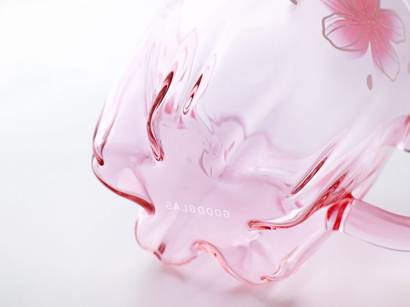 好玻櫻花把手玻璃杯