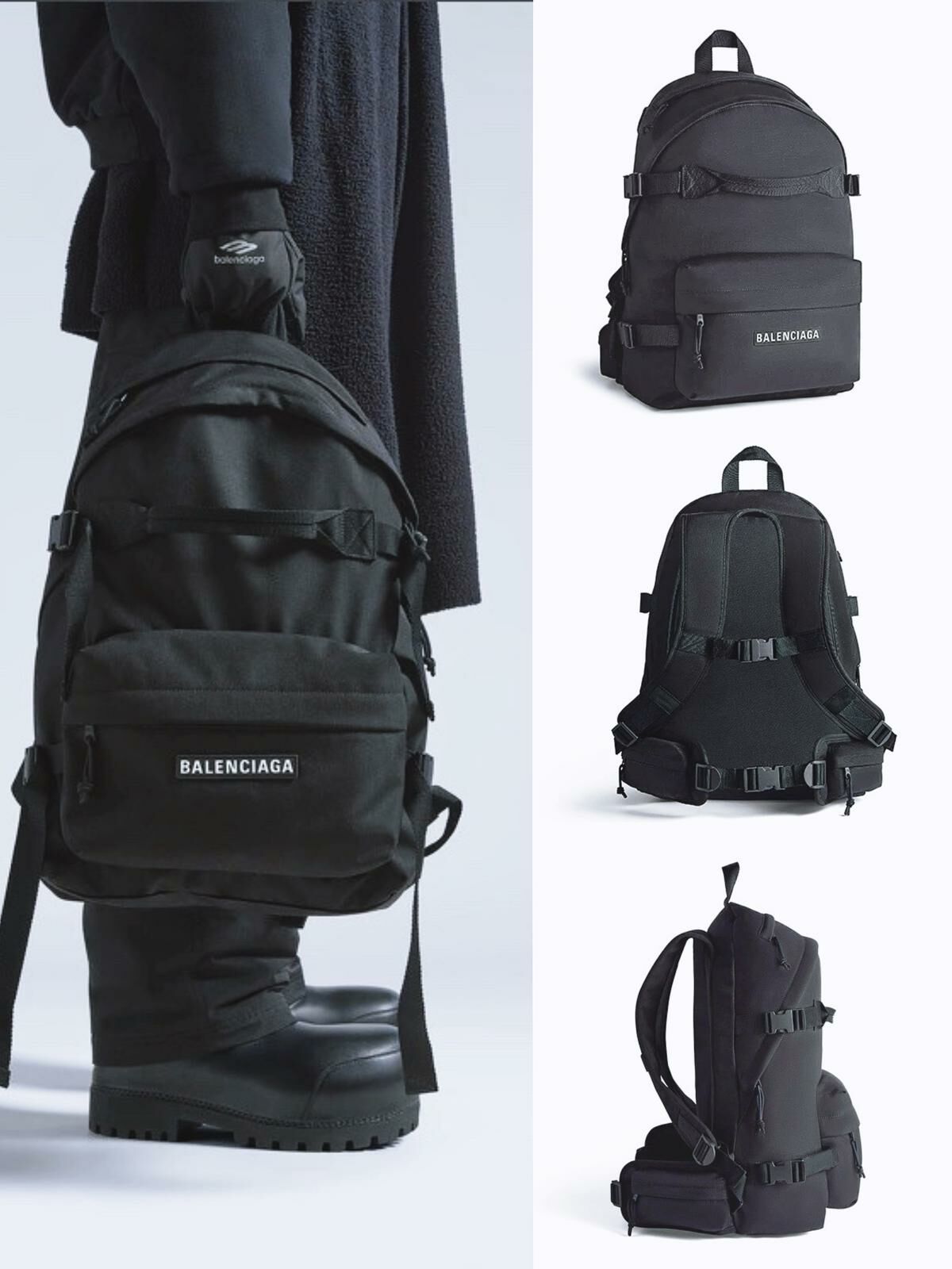 Balenciaga防潑水牛津布Skiwear雙肩包