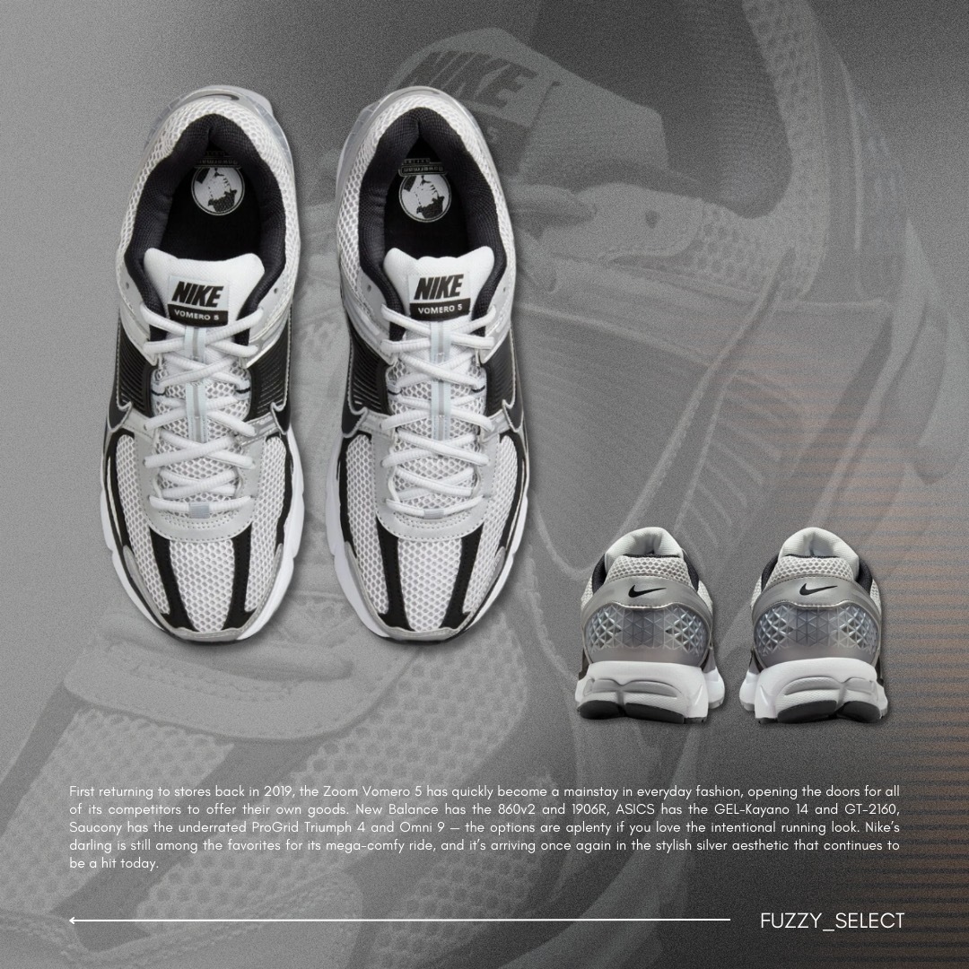【逢甲 FUZZY】Nike Zoom Vomero 5 Metallic Silver 銀黑 FJ4151-004