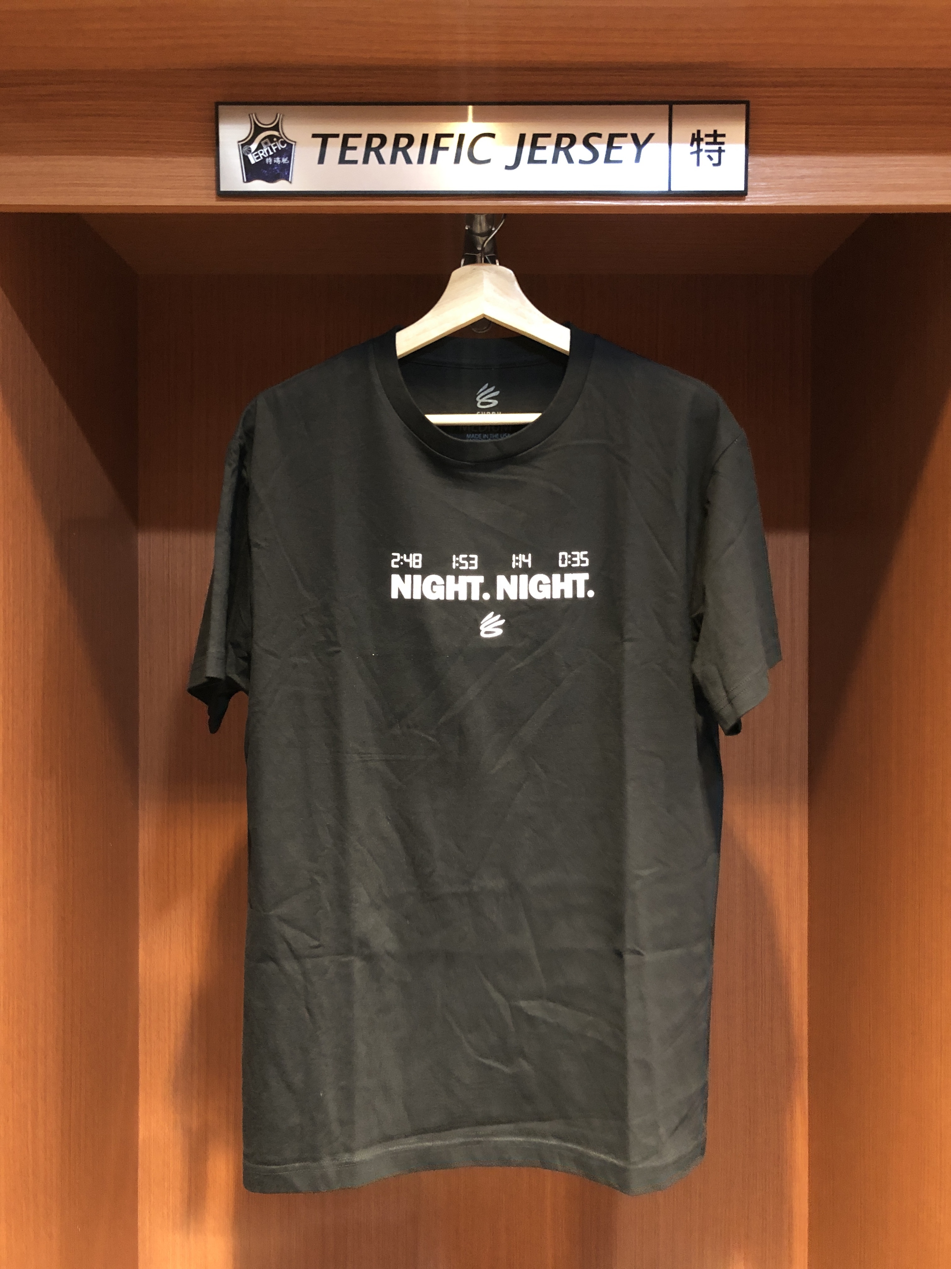 NBA短袖 Stephen Curry 巴黎奧運 美國隊 黑底白字短袖 Nuit Nuit / Night Night UA Curry Brand 全新