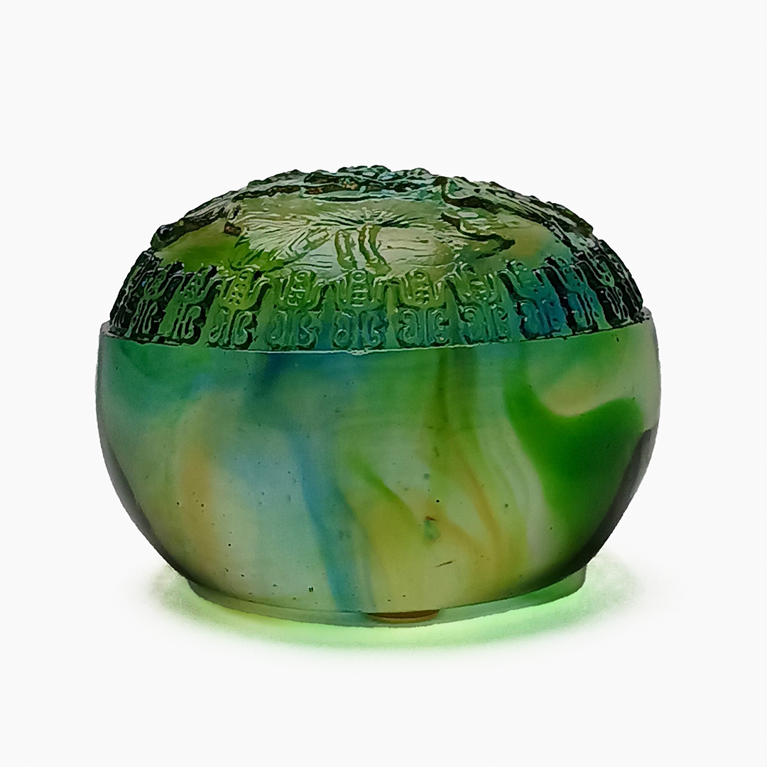 荷香蓮花琉璃文鎮｜代代綿延香遠益清 家運興旺步步蓮升