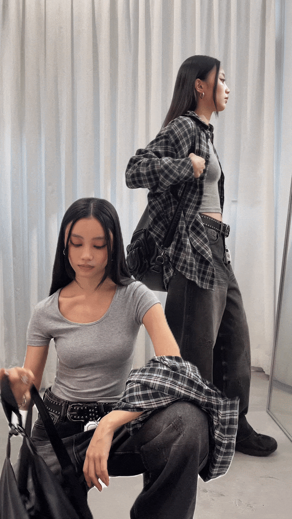 做舊貓鬚破損牛仔褲