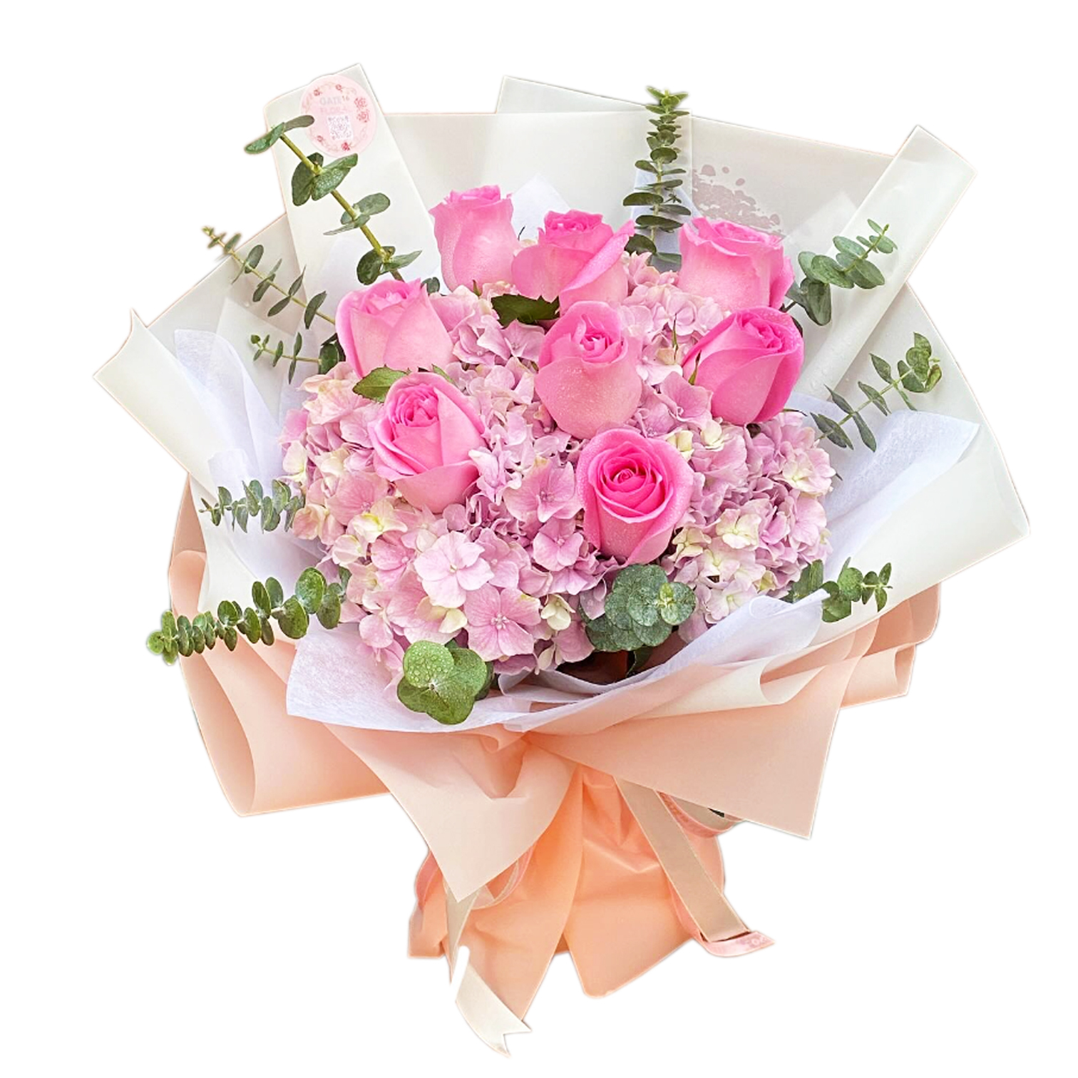 繡球花玫瑰花束