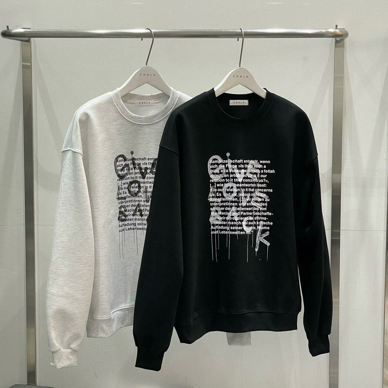 英文字衛衣 CHALK-012T