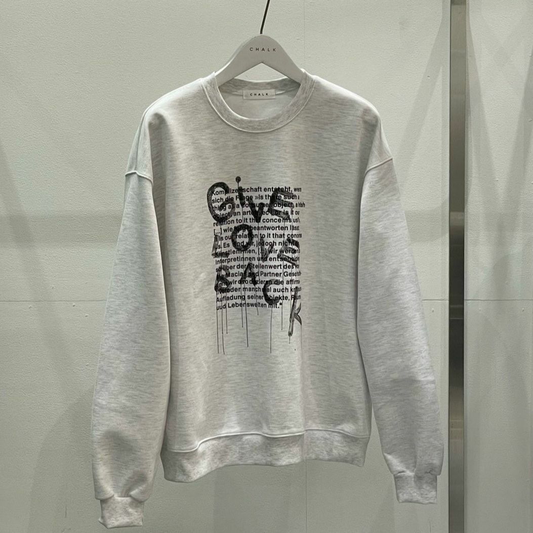 英文字衛衣 CHALK-012T