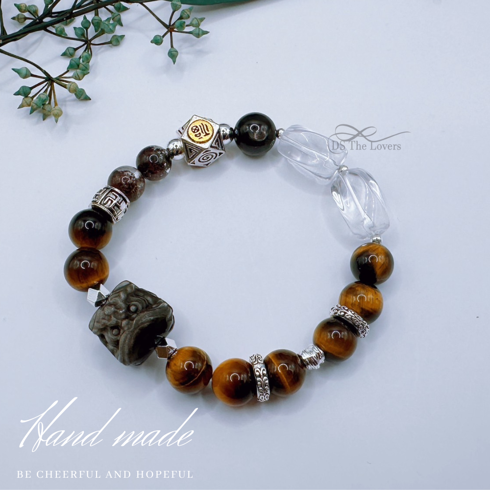 DS The Lovers 設計款 天然水晶『聚財獅威』旺運水晶手鍊