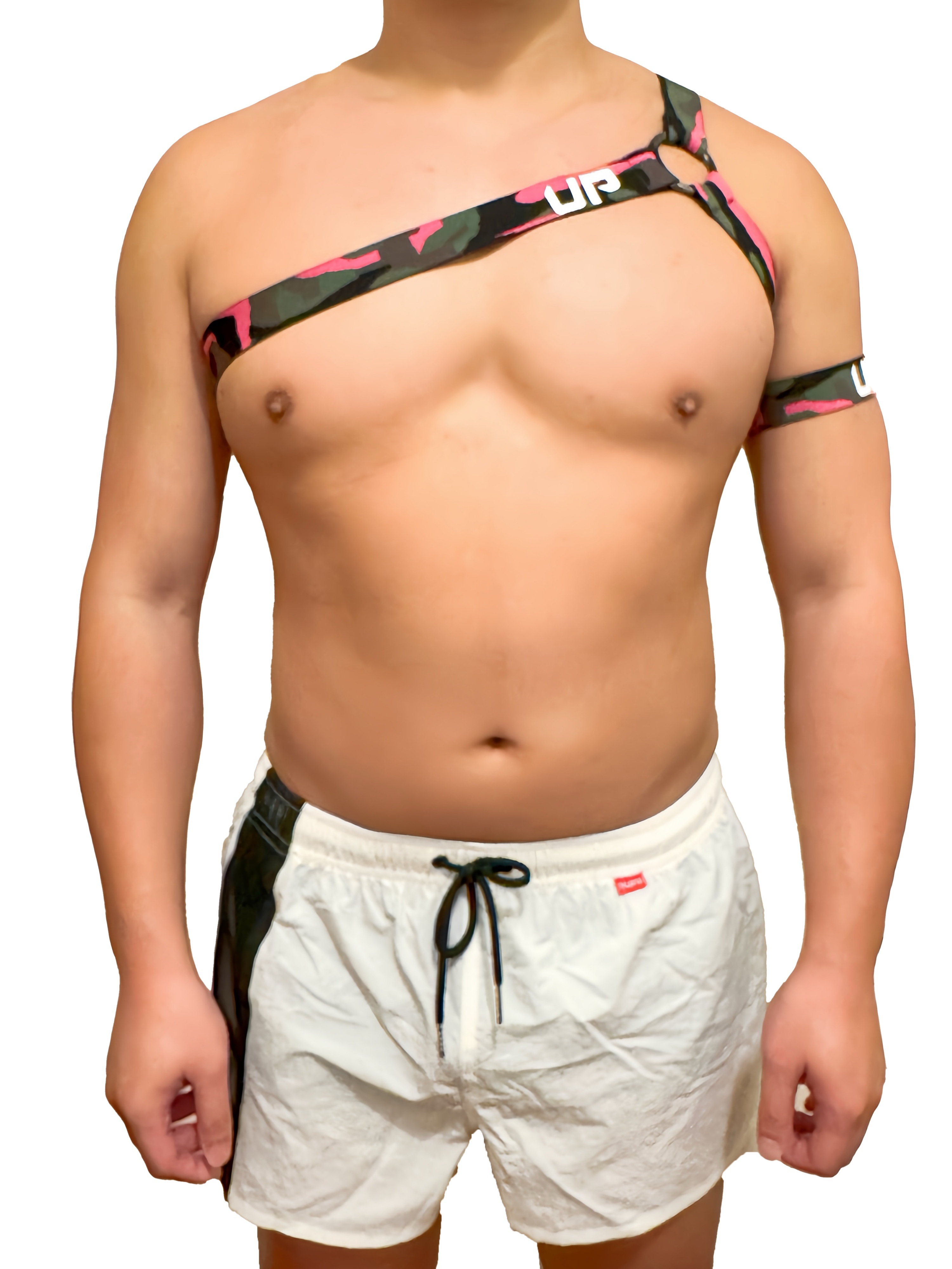 Party Harness 派對胸甲肩帶+臂章 迷彩粉紅