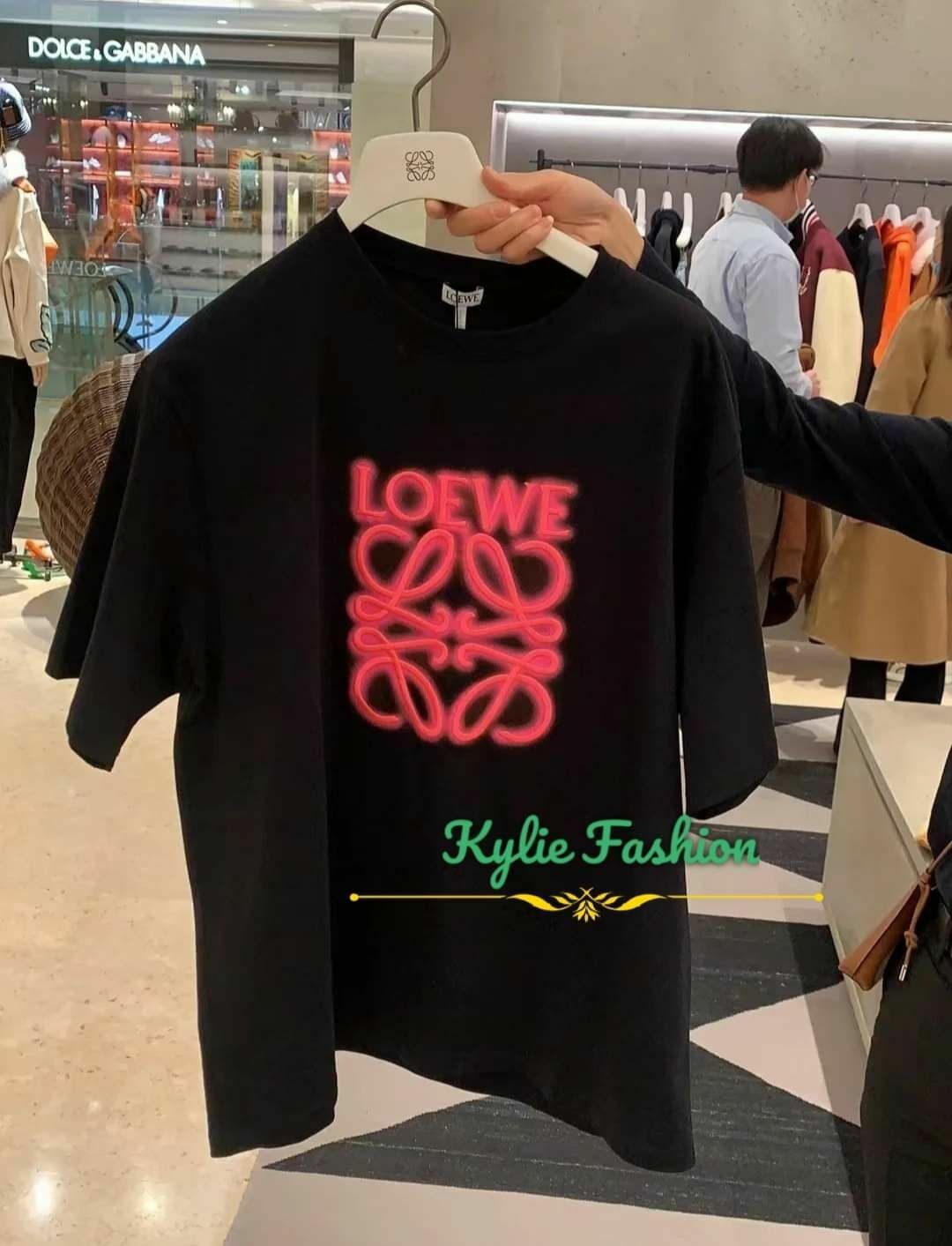 LOEWE Neon 霓虹LOGO 立體刺繡 Tee