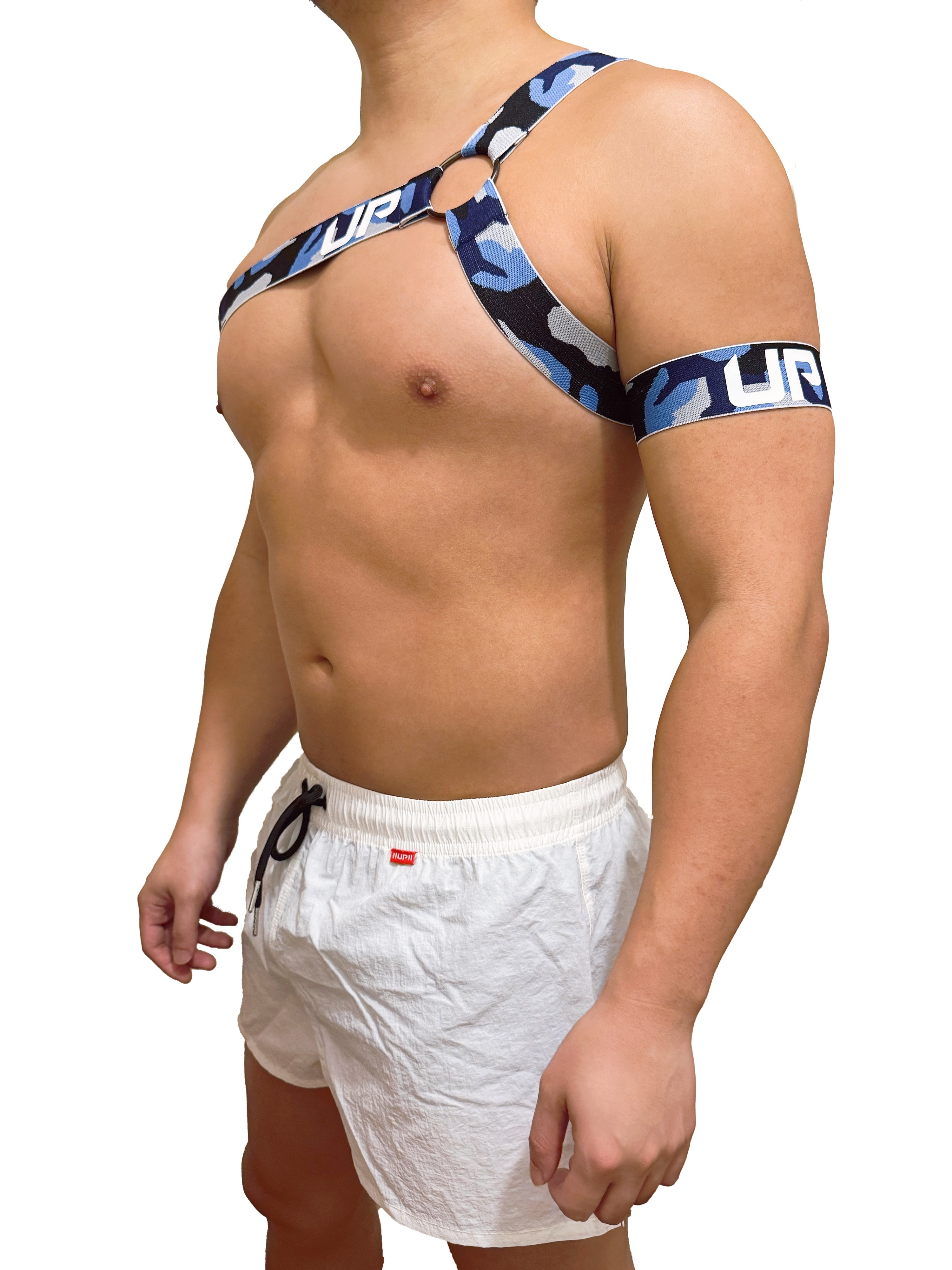 Party Harness 派對胸甲肩帶+臂章 迷彩藍