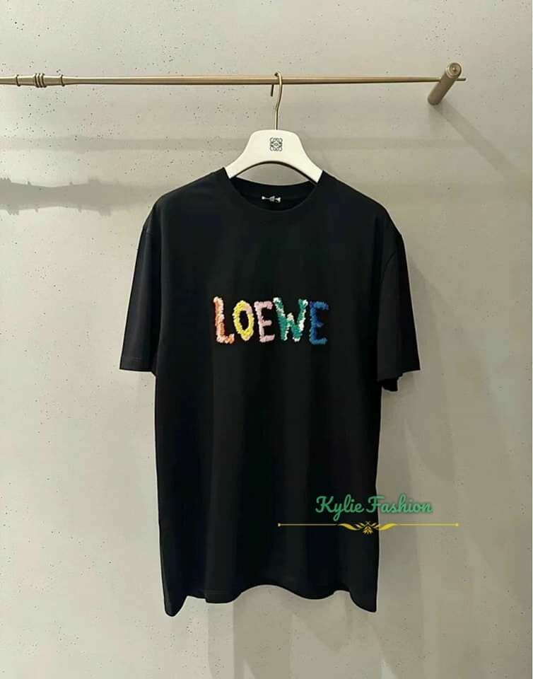 LOEWE 彩虹 LOGO 立體刺繡 Tee