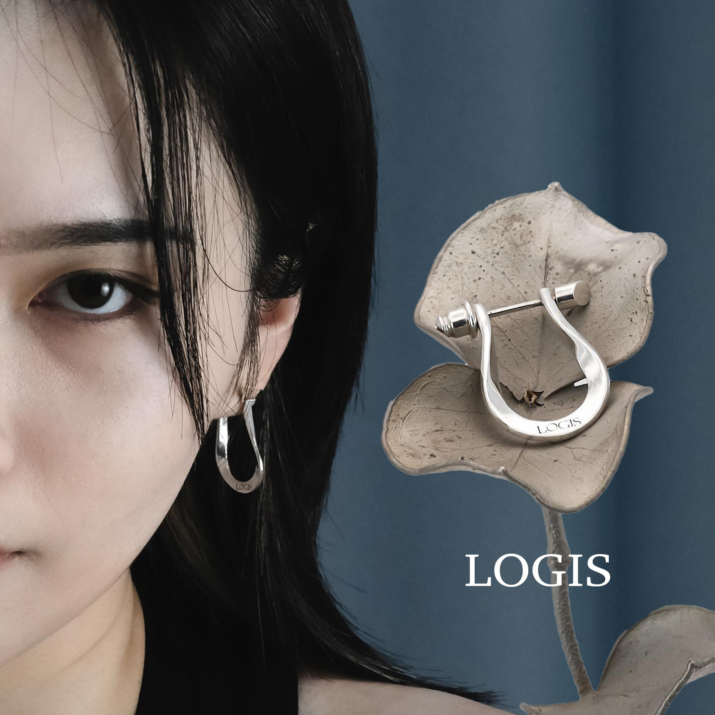 Logis 手工銀飾設計品牌 'Lyre' 耳環 耳飾 飾品 純銀925