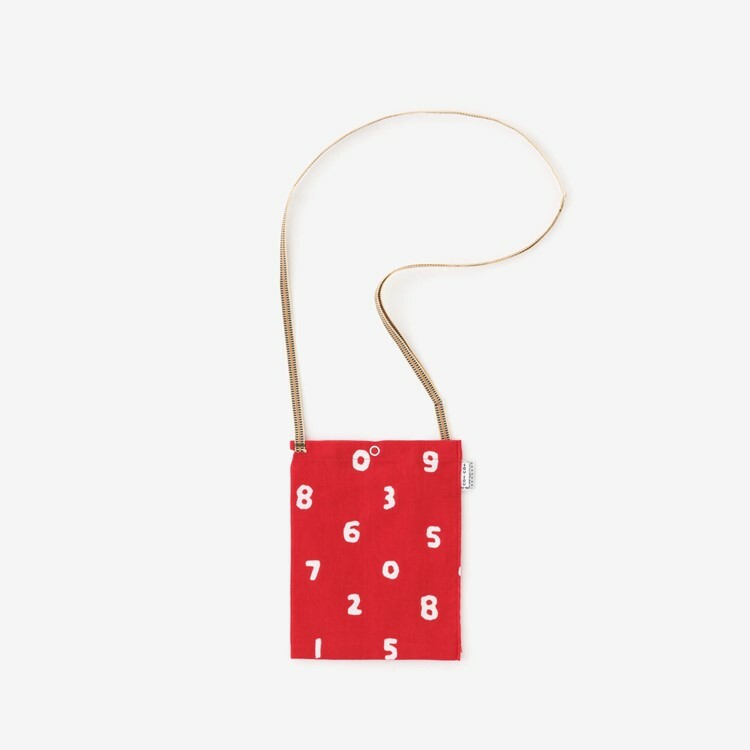 SOU・SOU 伊勢木棉 御朱印帳斜揹包 /十數 紅色