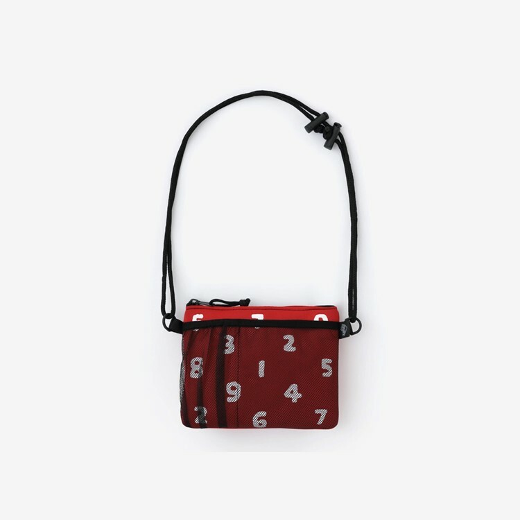 SOU・SOU × POKETLE POKETLE專用 網袋夾層斜揹包 / 紅色