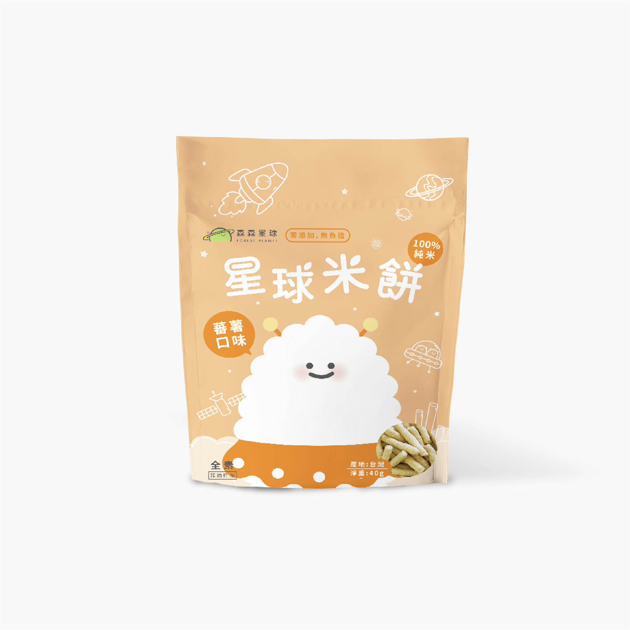 星球寶寶米餅｜蕃薯口味｜適合6個月以上｜單包入