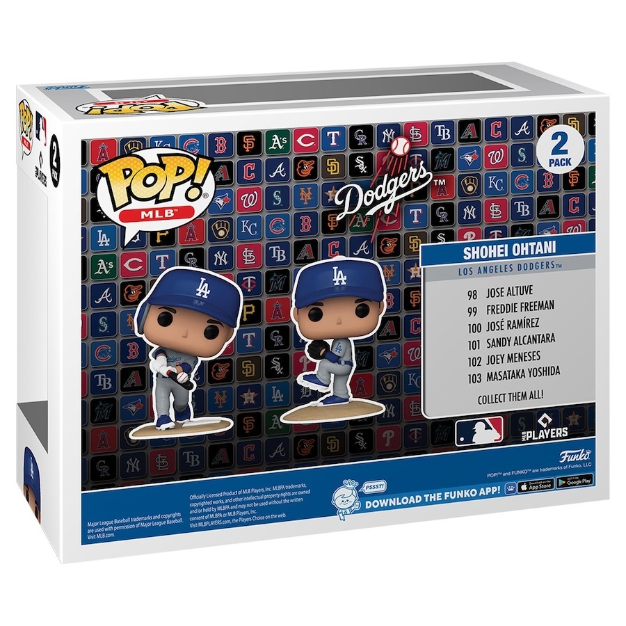 特瑞肥= Shohei Ohtani 洛杉磯道奇雙人組Funko 公仔全新Fanatics