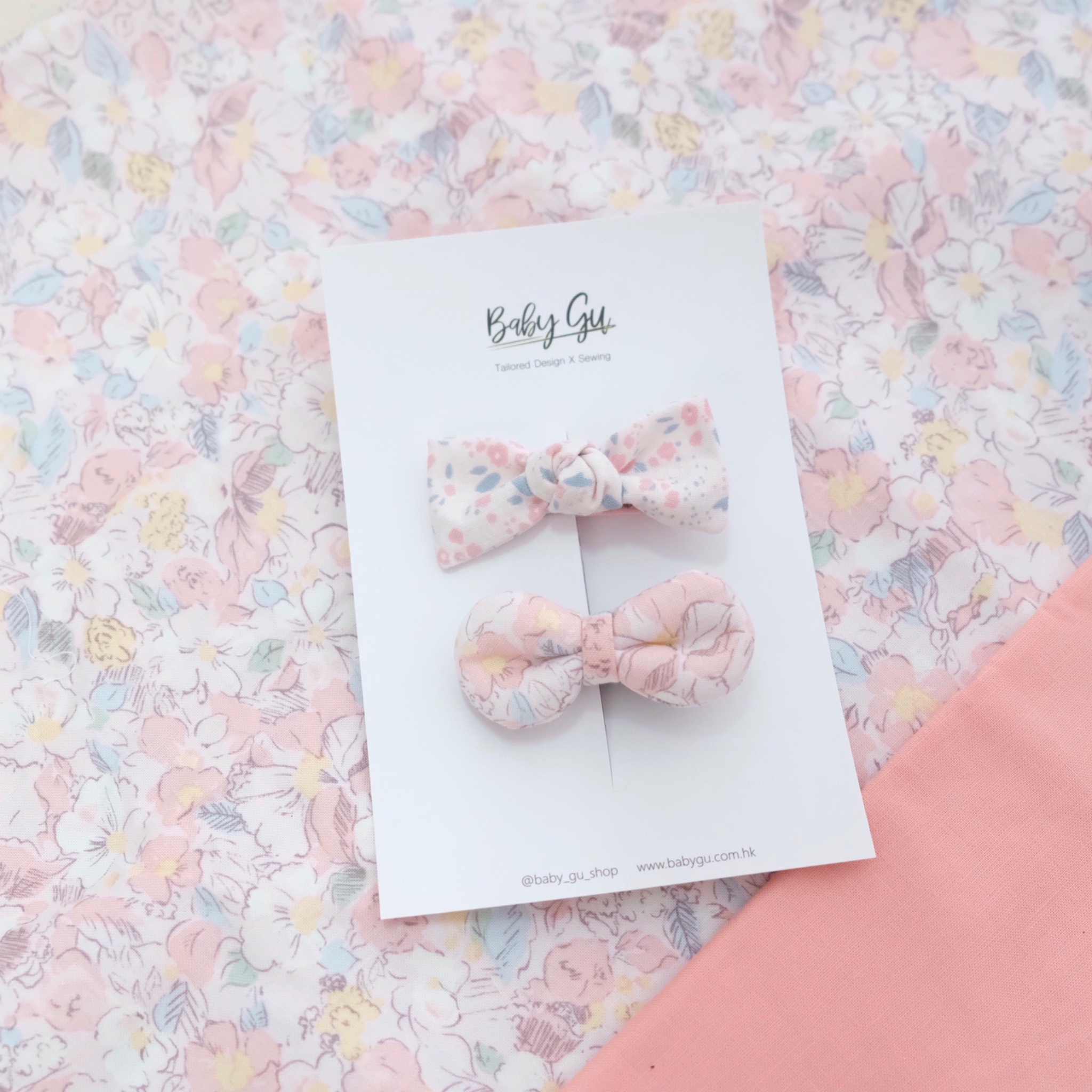 5cm髮夾-粉色組合1