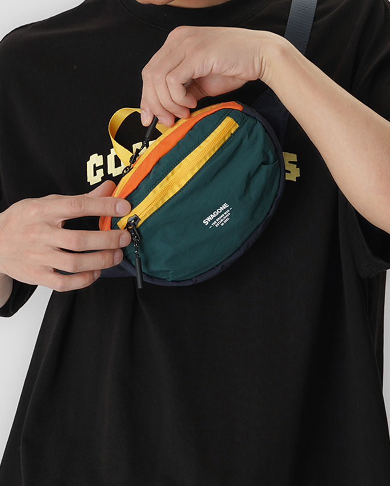 尼龍防潑水隨身迷你斜包腰包